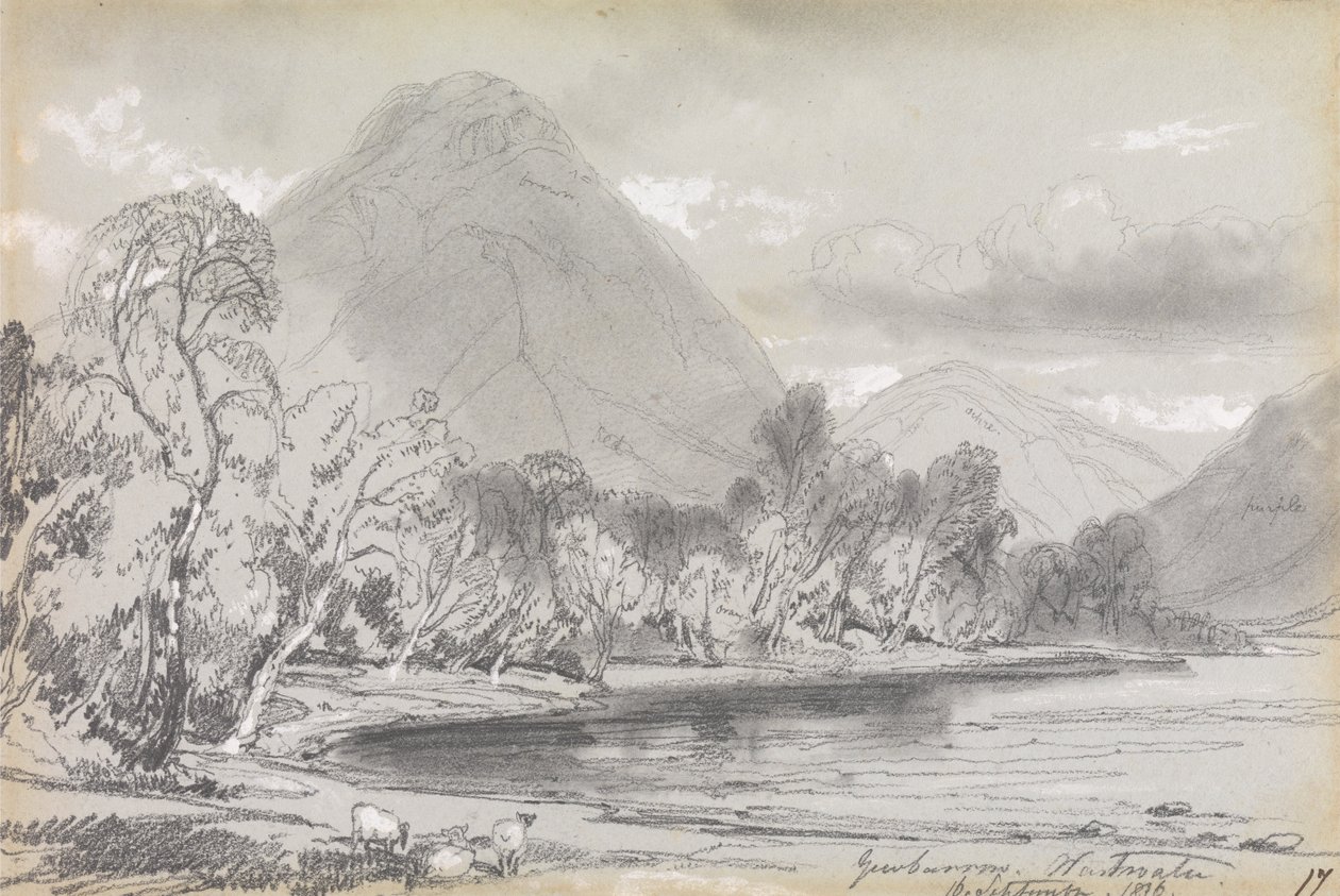 Yewbarrow, Wastwater, 1836. szeptember 16. alkotó: Edward Lear