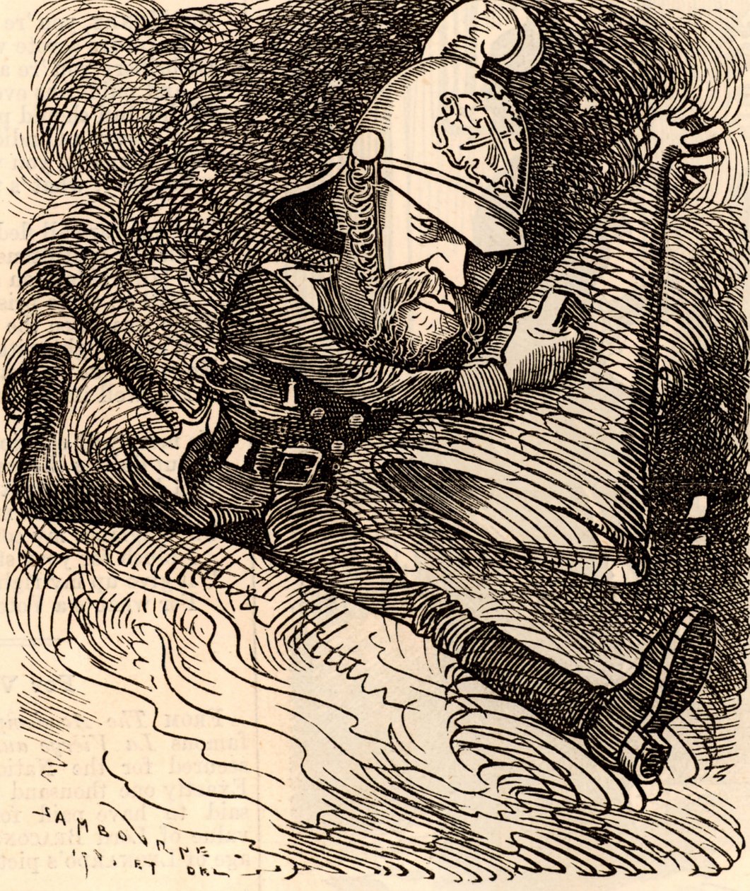 Eyre Massey Shaw (1830-1908) alkotó: Edward Linley Sambourne