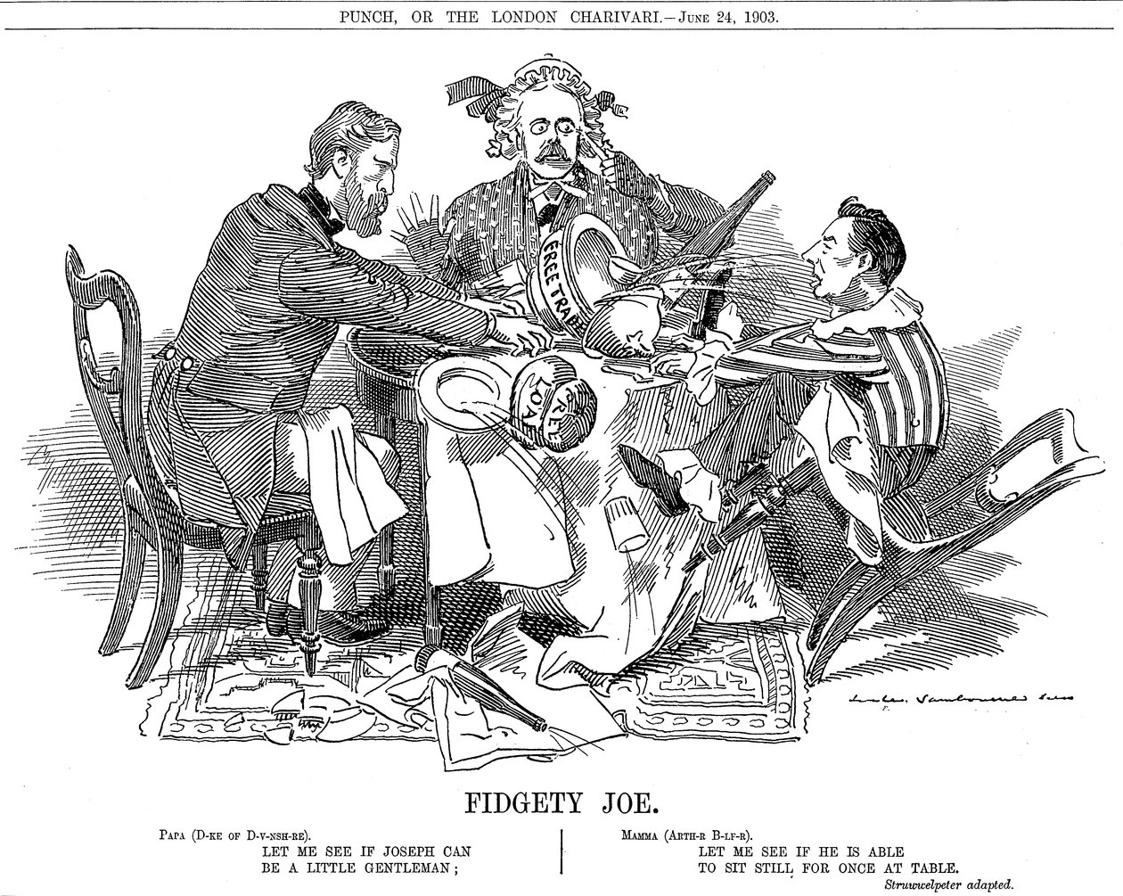 Fidgety Joe, 1903 alkotó: Edward Linley Sambourne