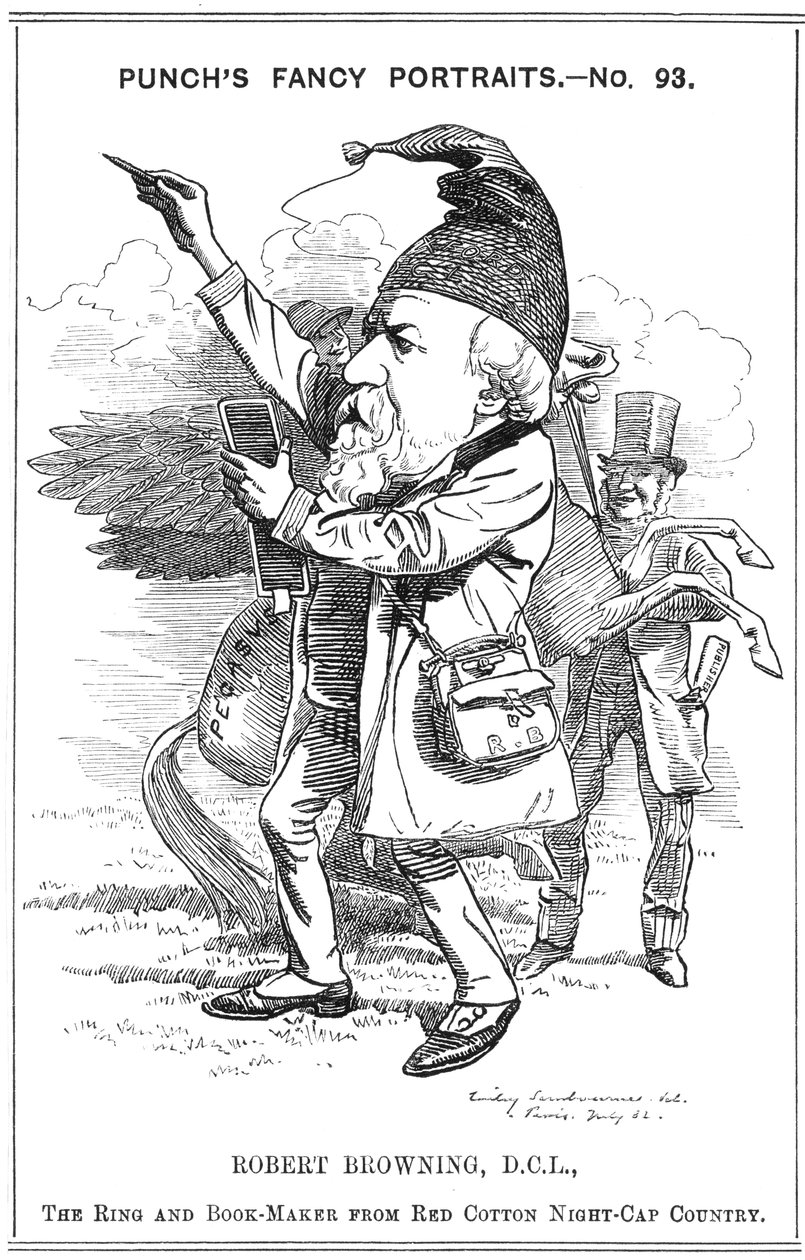 Robert Browning angol költő és drámaíró, 1882 alkotó: Edward Linley Sambourne