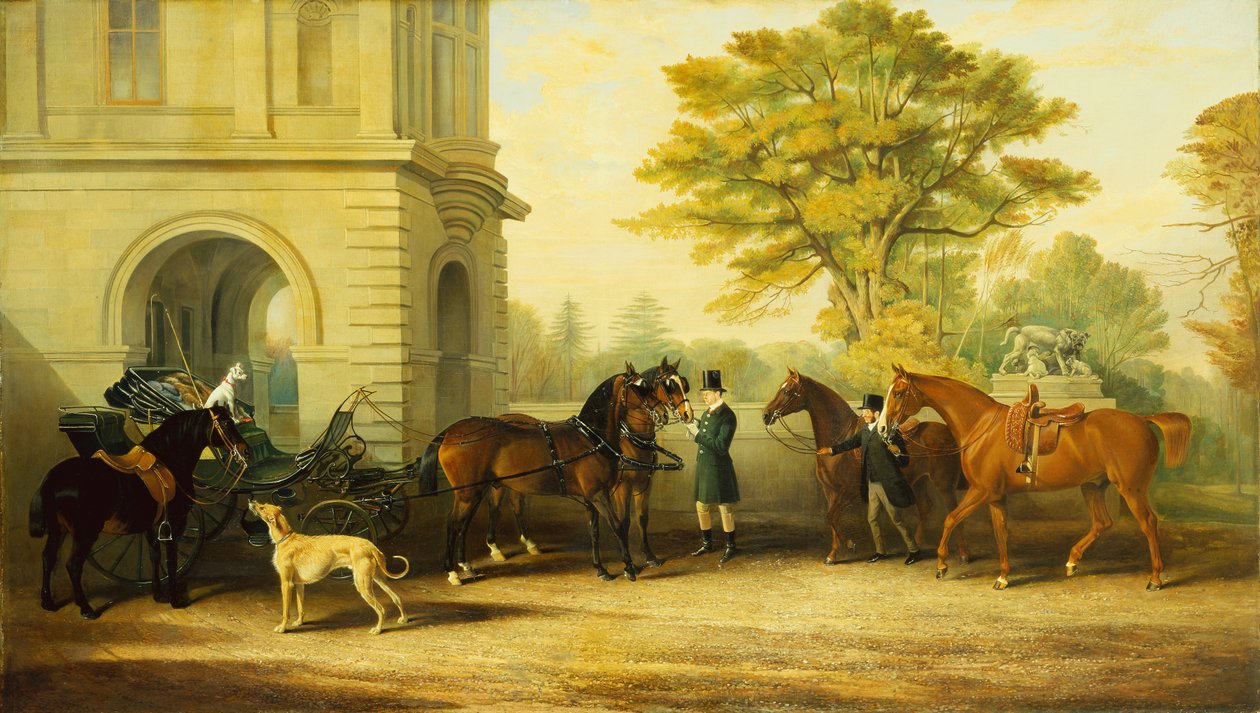 Lady Williams Wynns kedvenc Phaeton, pónik, lovak és kutyák alkotó: Edward Lloyd