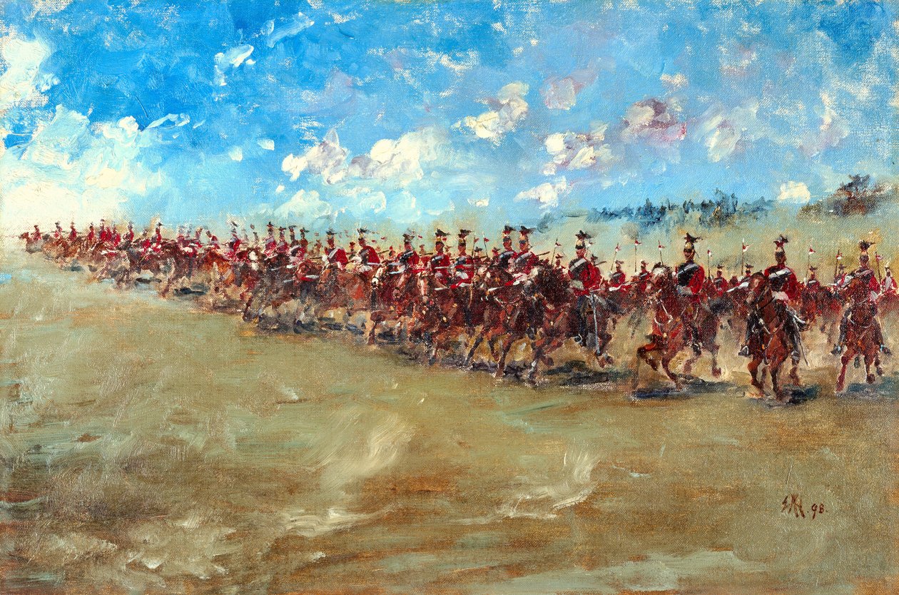 16. Lancers vágtában, 1898 alkotó: Edward Matthew Hale