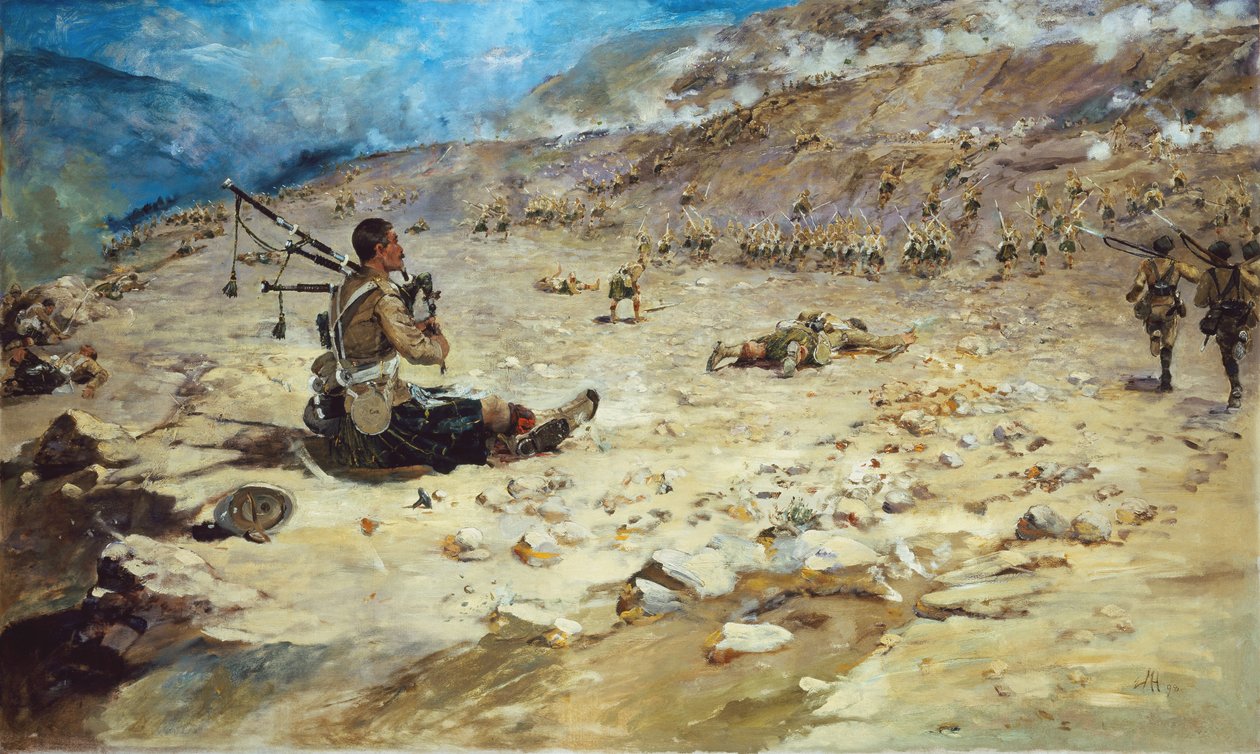 Piper George Findlater (1872-1942) a Gordon Highlandersből, aki 1897-ben Dargaiban Viktória-keresztet szerzett, 1898 alkotó: Edward Matthew Hale