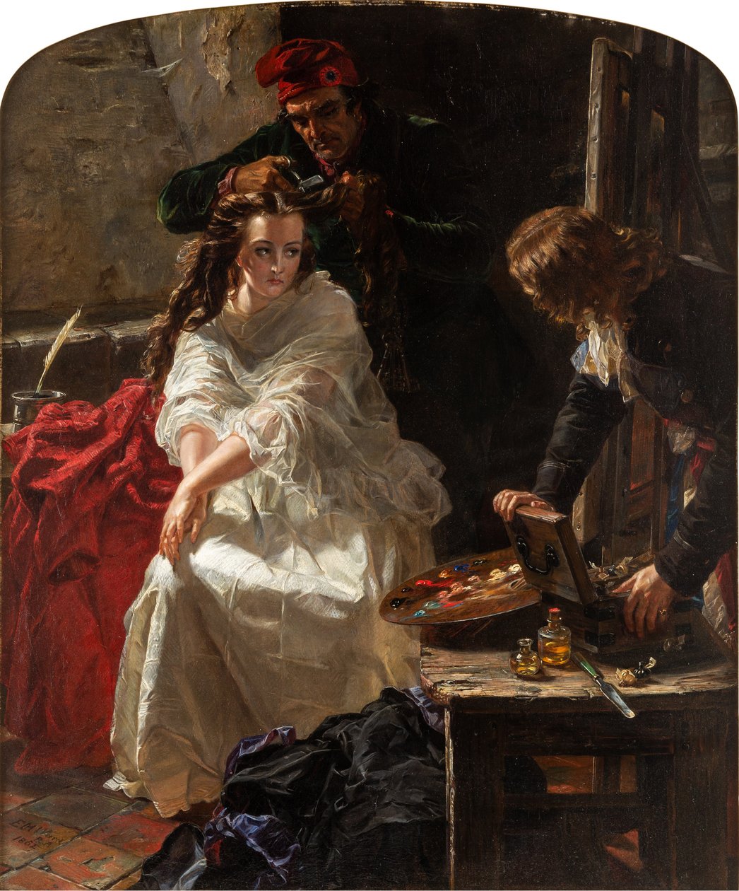 Charlotte Corday a Conciergerie börtönében, 1862. alkotó: Edward Matthew Ward