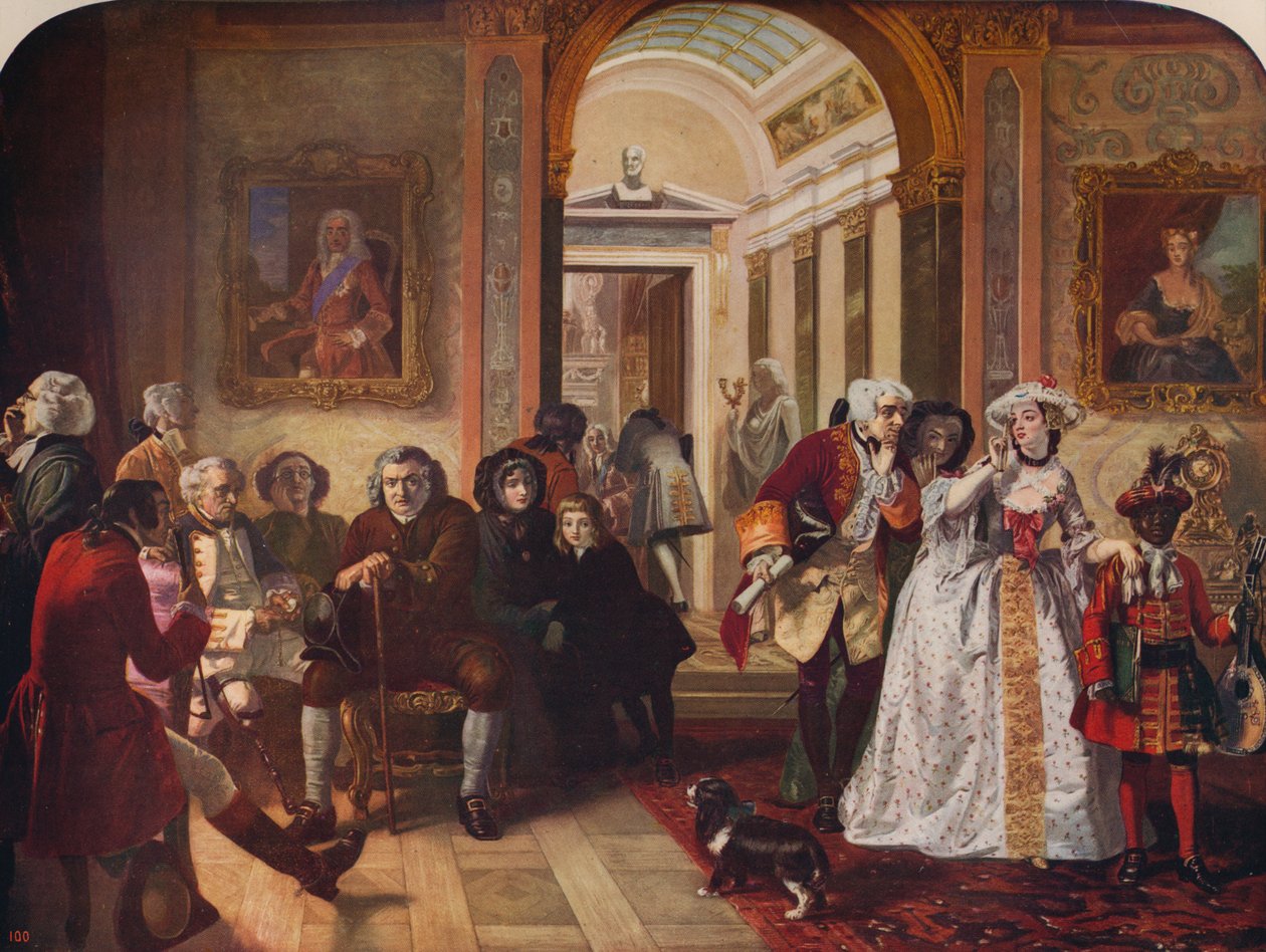 Dr. Johnson Lord Chesterfield előszobájában, 1748, 1915 alkotó: Edward Matthew Ward