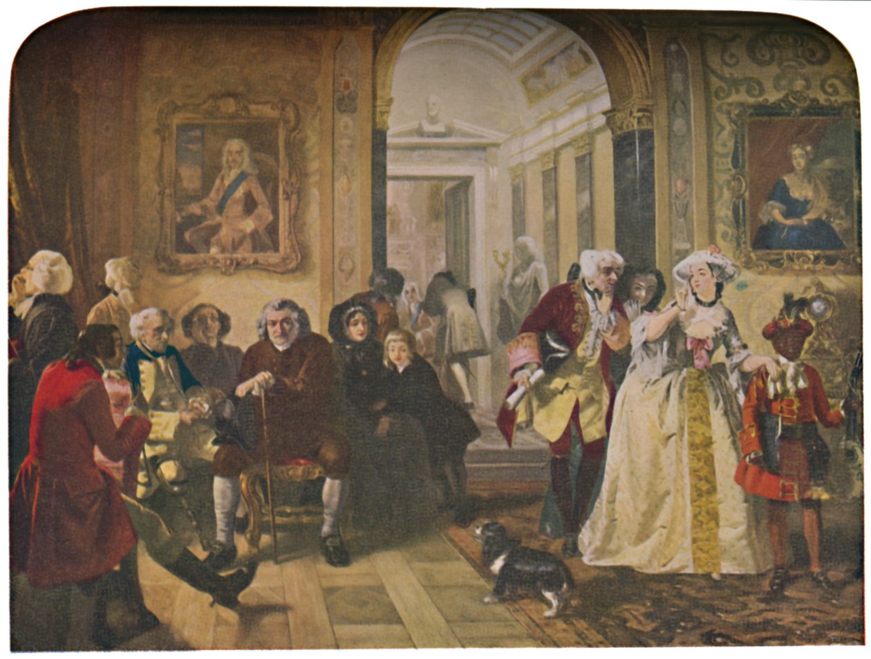 Dr. Johnson Lord Chesterfield előszobájában, Waiting for a Audience, 1748, 1845, c1950. alkotó: Edward Matthew Ward