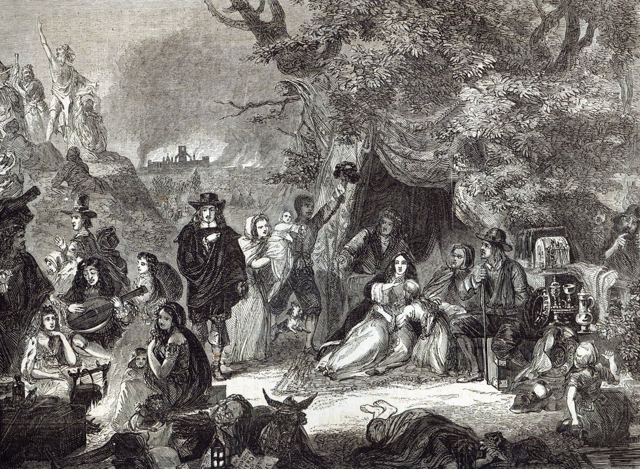 Highgate Fields az 1666-os londoni nagy tűzvész idején alkotó: Edward Matthew Ward