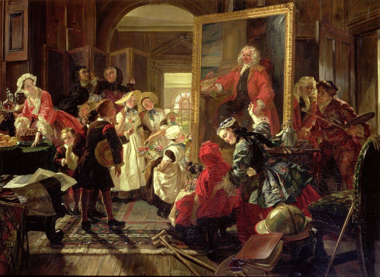 Hogarth műterme 1739-ben alkotó: Edward Matthew Ward
