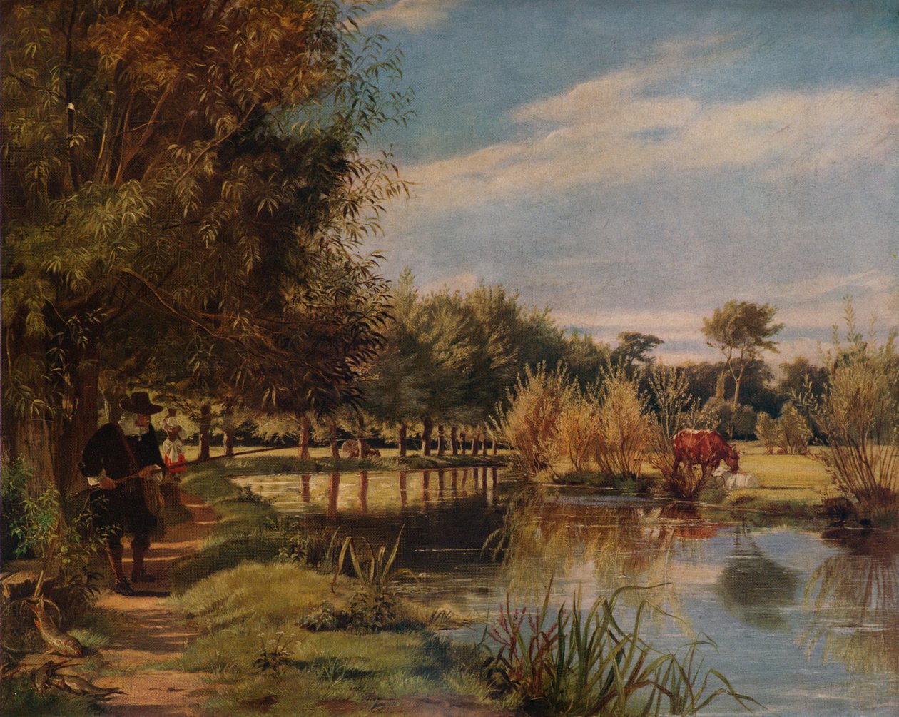 Izaak Walton horgászat: Nyári nap a Colne partján, 1938 alkotó: Edward Matthew Ward