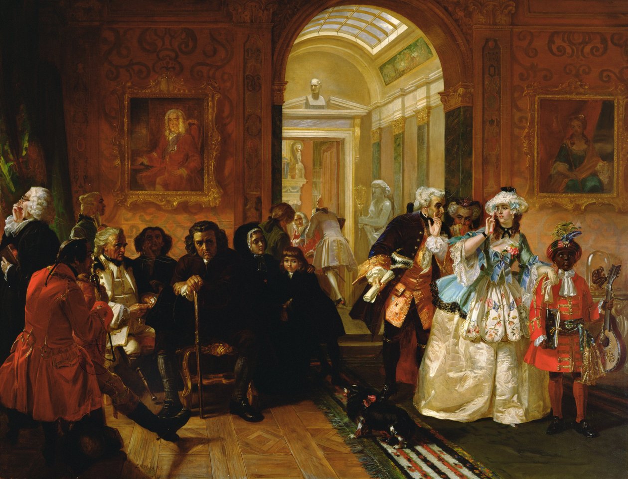 Lord Chesterfields előszobája 1748-ban, 1869-ben alkotó: Edward Matthew Ward