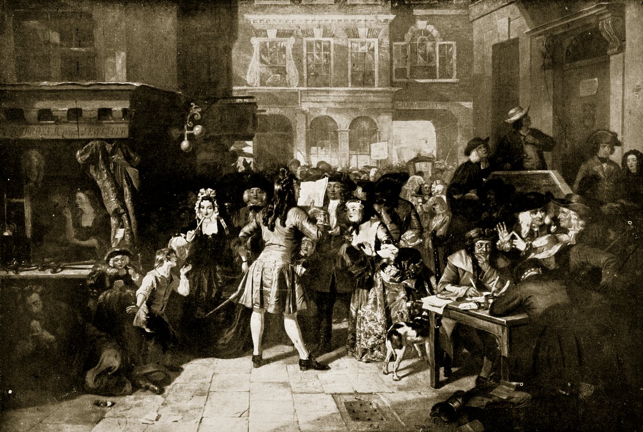 The South Sea Bubble: Change Alley, 1720, illusztráció a 