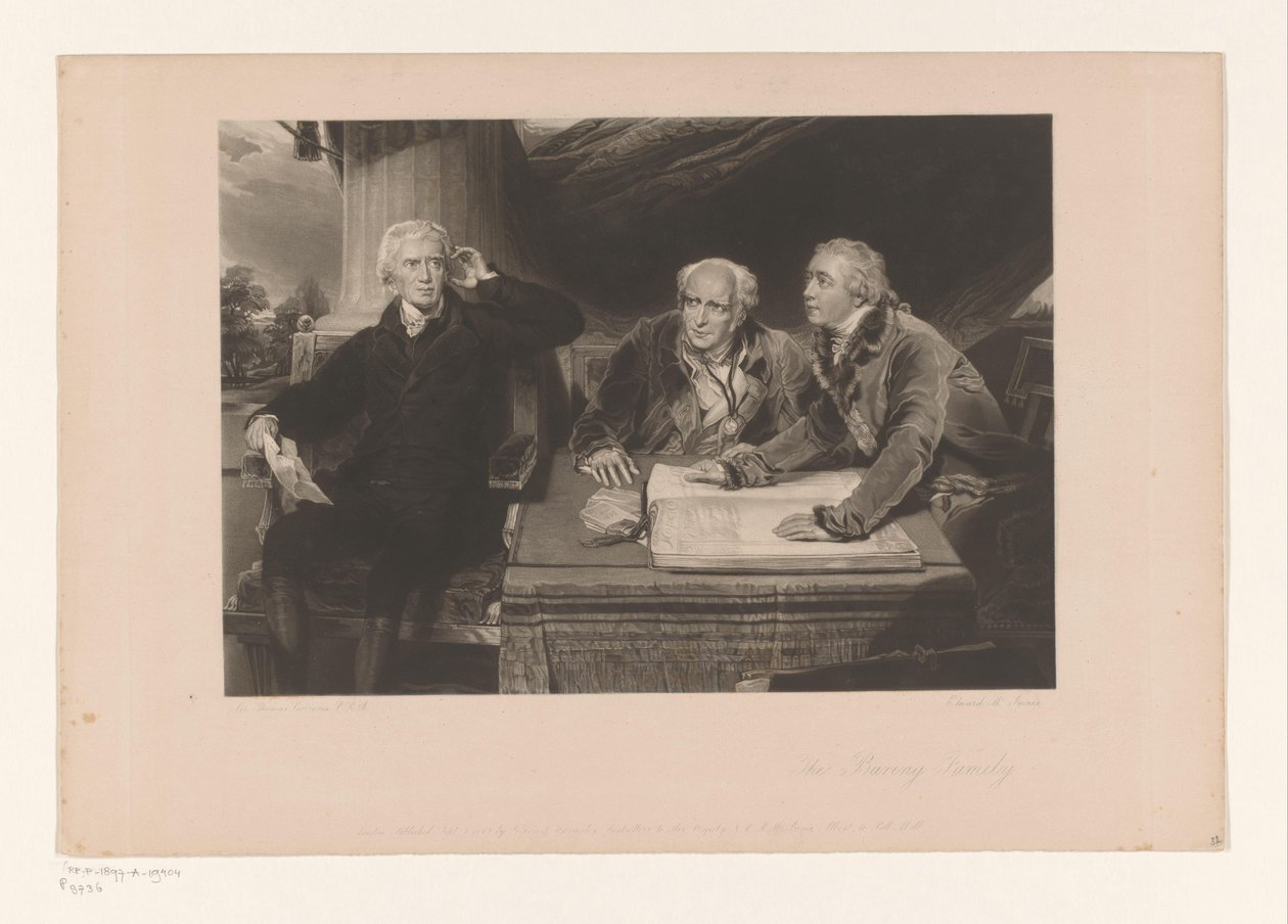 Sir Francis Baring portréja testvérével és vejével Francis Baring portréja, John Baring testvére és Charles Wall A Baring család (cím az objektumon) alkotó: Edward McInnes