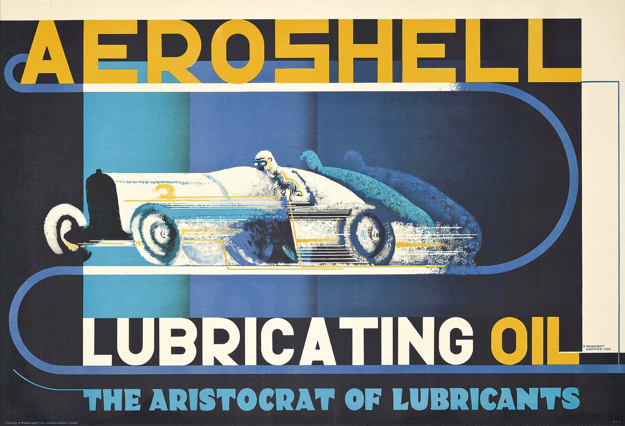 Aeroshell kenőolajat reklámozó plakát alkotó: Edward McKnight Kauffer
