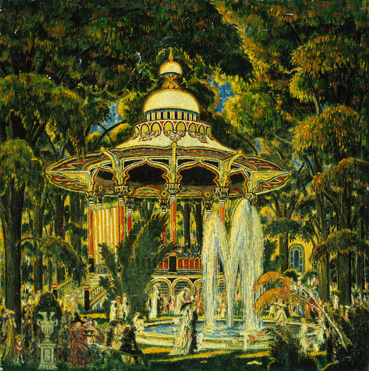 Pavilon a Central Parkban (olaj, vászon) alkotó: Edward Middleton Manigault