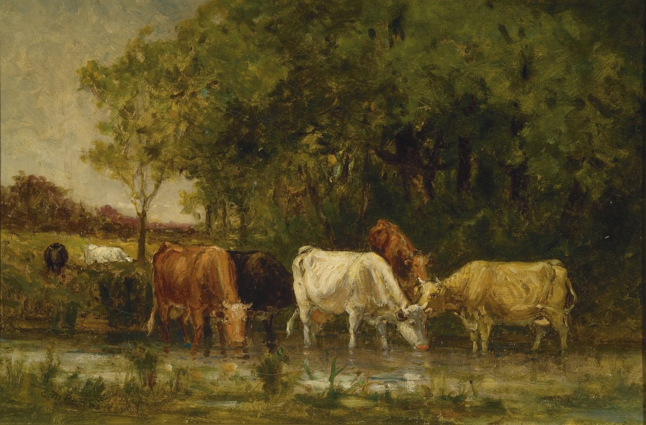 Tehenek a tájban alkotó: Edward Mitchell Bannister