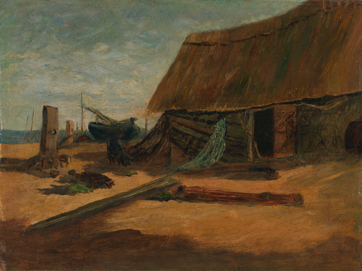 Horgászkunyhók alkotó: Edward Mitchell Bannister