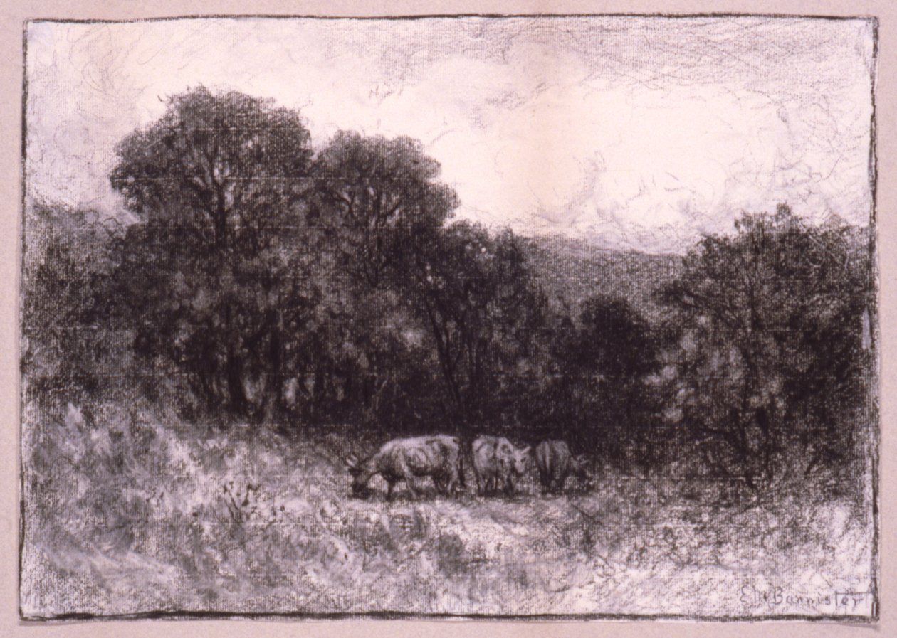 Tájkép három tehénnel alkotó: Edward Mitchell Bannister