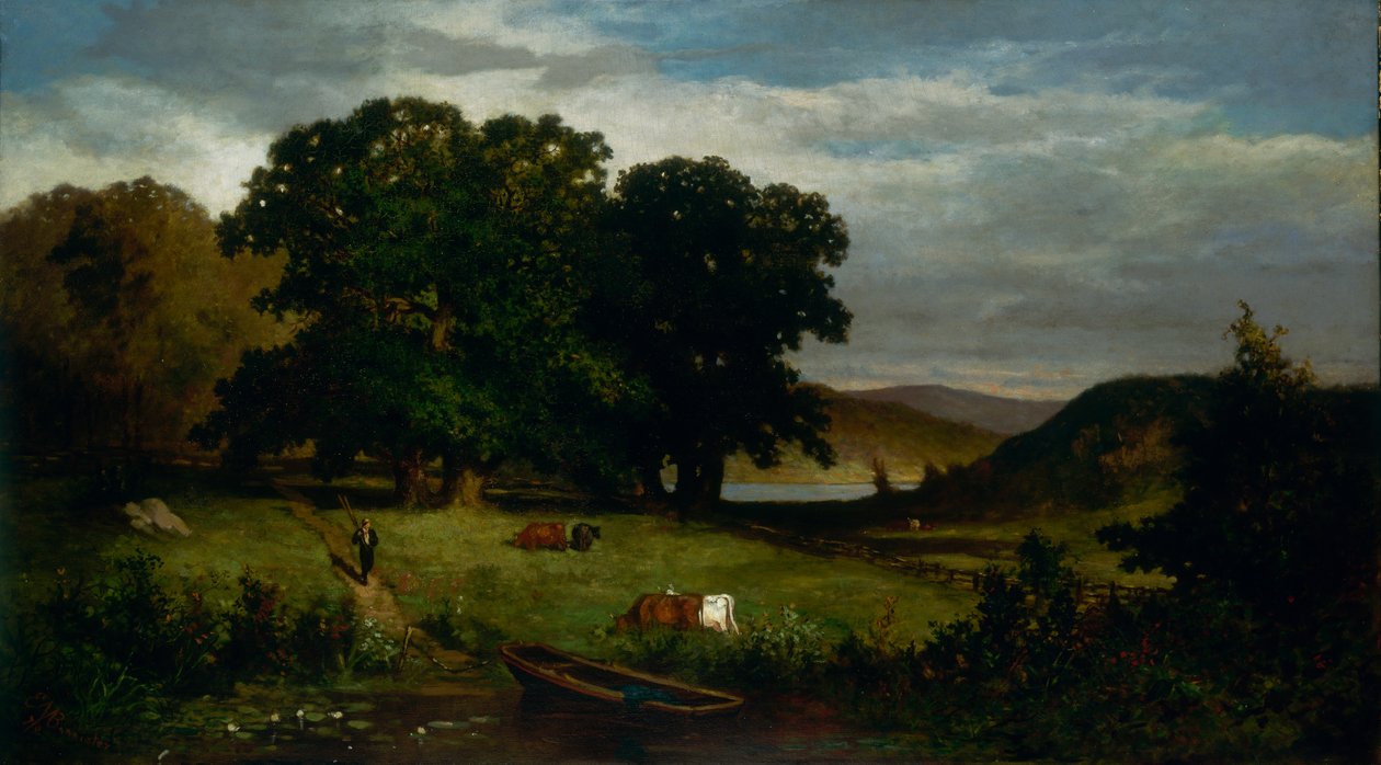 Tölgyfák, 1876. alkotó: Edward Mitchell Bannister