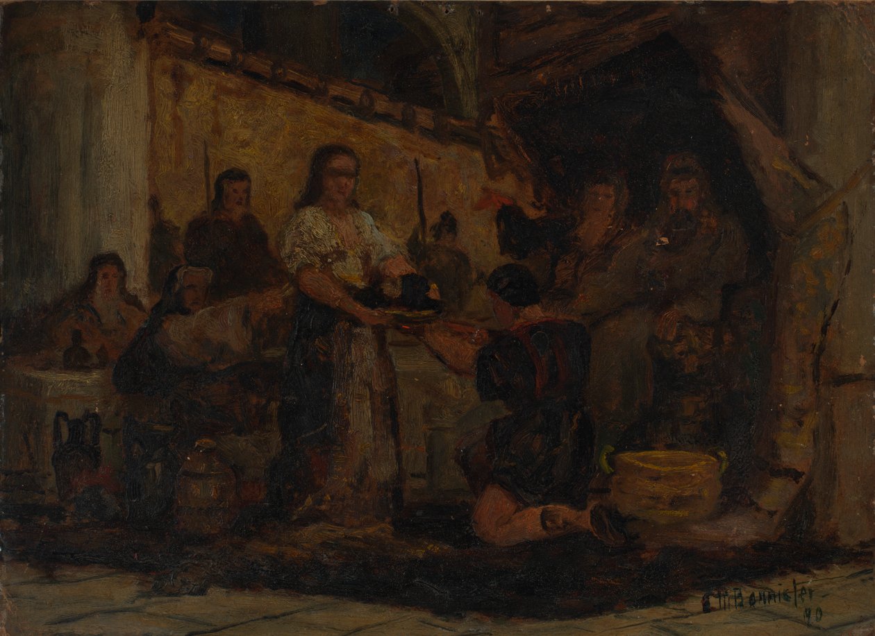 Salome Keresztelő János fejének átvétele, 1890. alkotó: Edward Mitchell Bannister