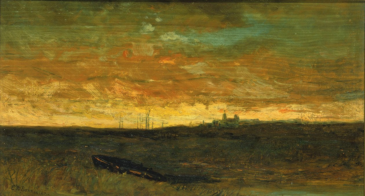 Naplemente jelenet, kb. 1875-1885. alkotó: Edward Mitchell Bannister