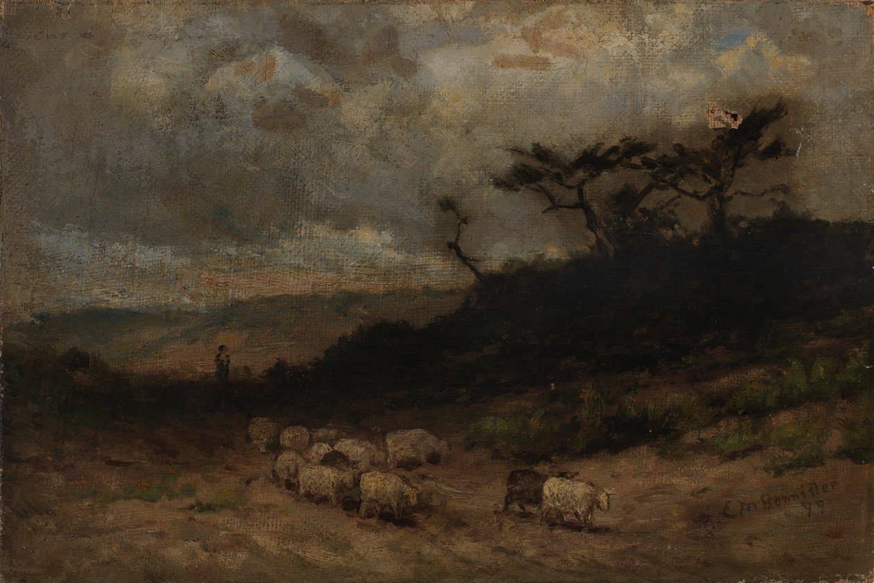 Cím nélkül (pásztor juhokkal) alkotó: Edward Mitchell Bannister
