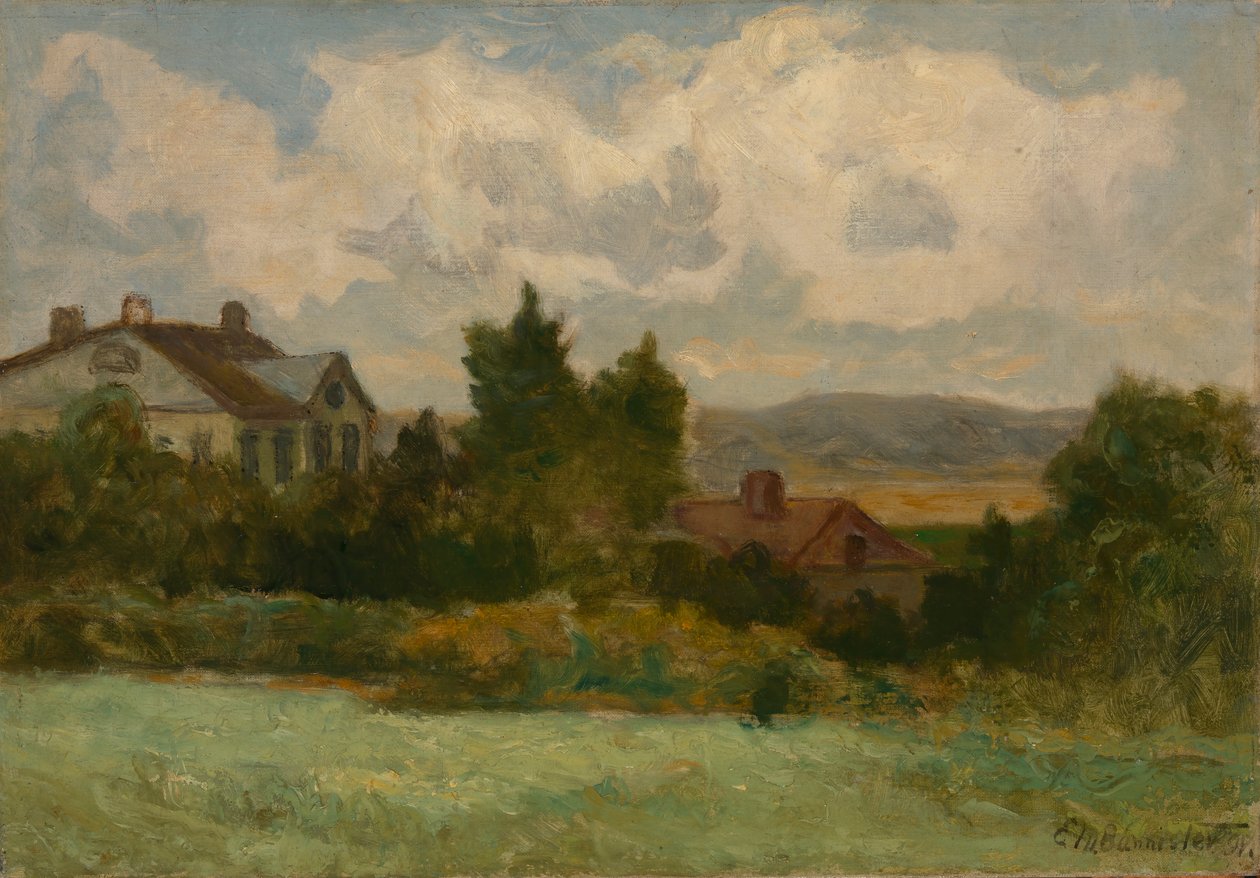 Cím nélküli házak és fák, 1898. alkotó: Edward Mitchell Bannister