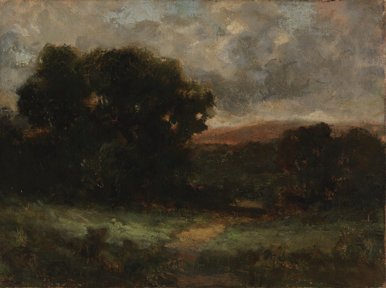 Cím nélküli táj réttel és fákkal, n.d. alkotó: Edward Mitchell Bannister