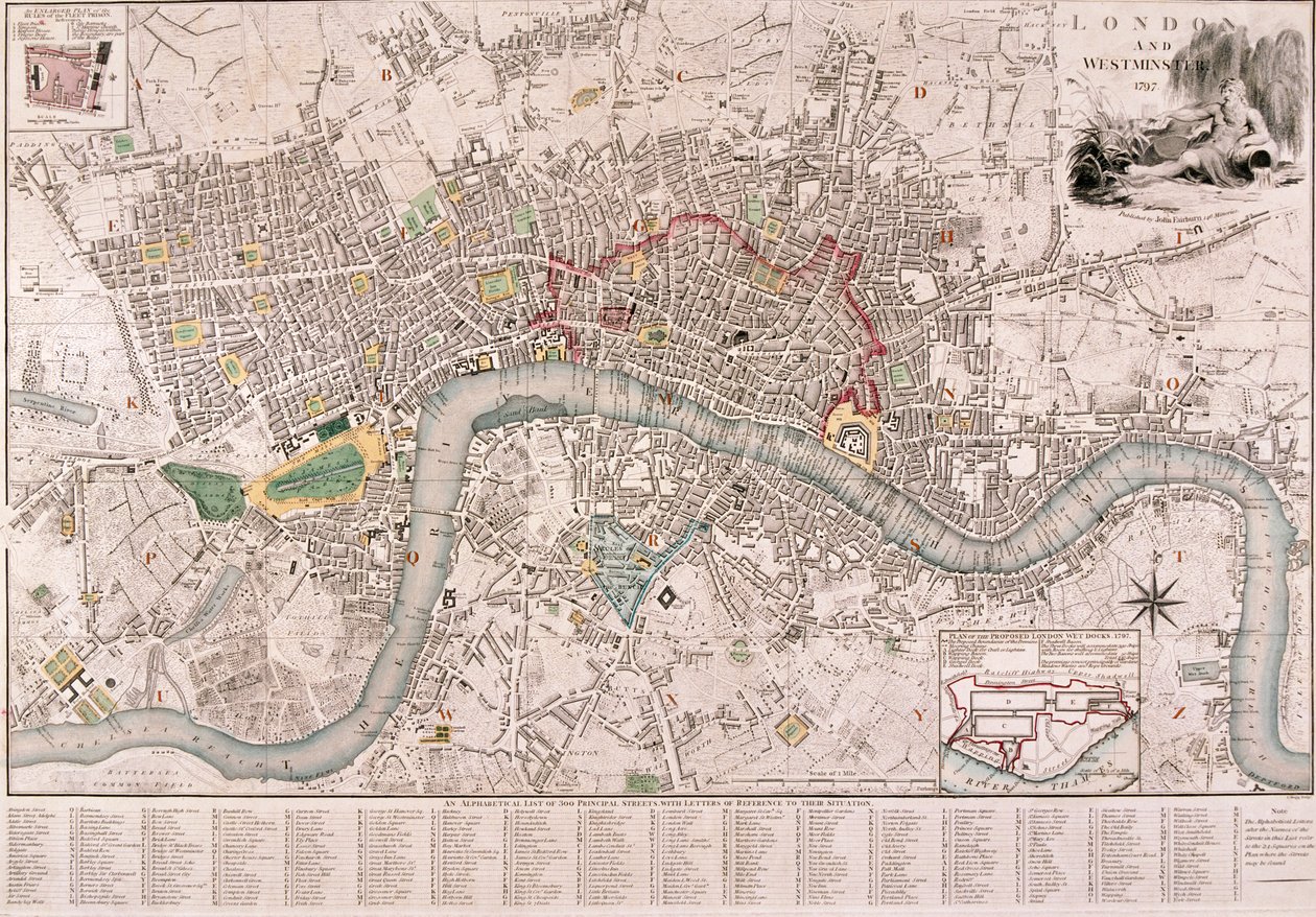 London térkép, 1797 alkotó: Edward Mogg