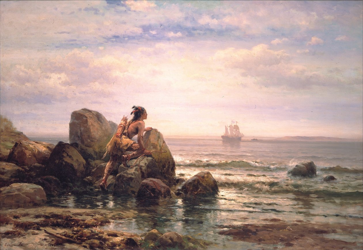 Henrik Hudson belép New York kikötőjébe, 1609. szeptember 11. alkotó: Edward Moran