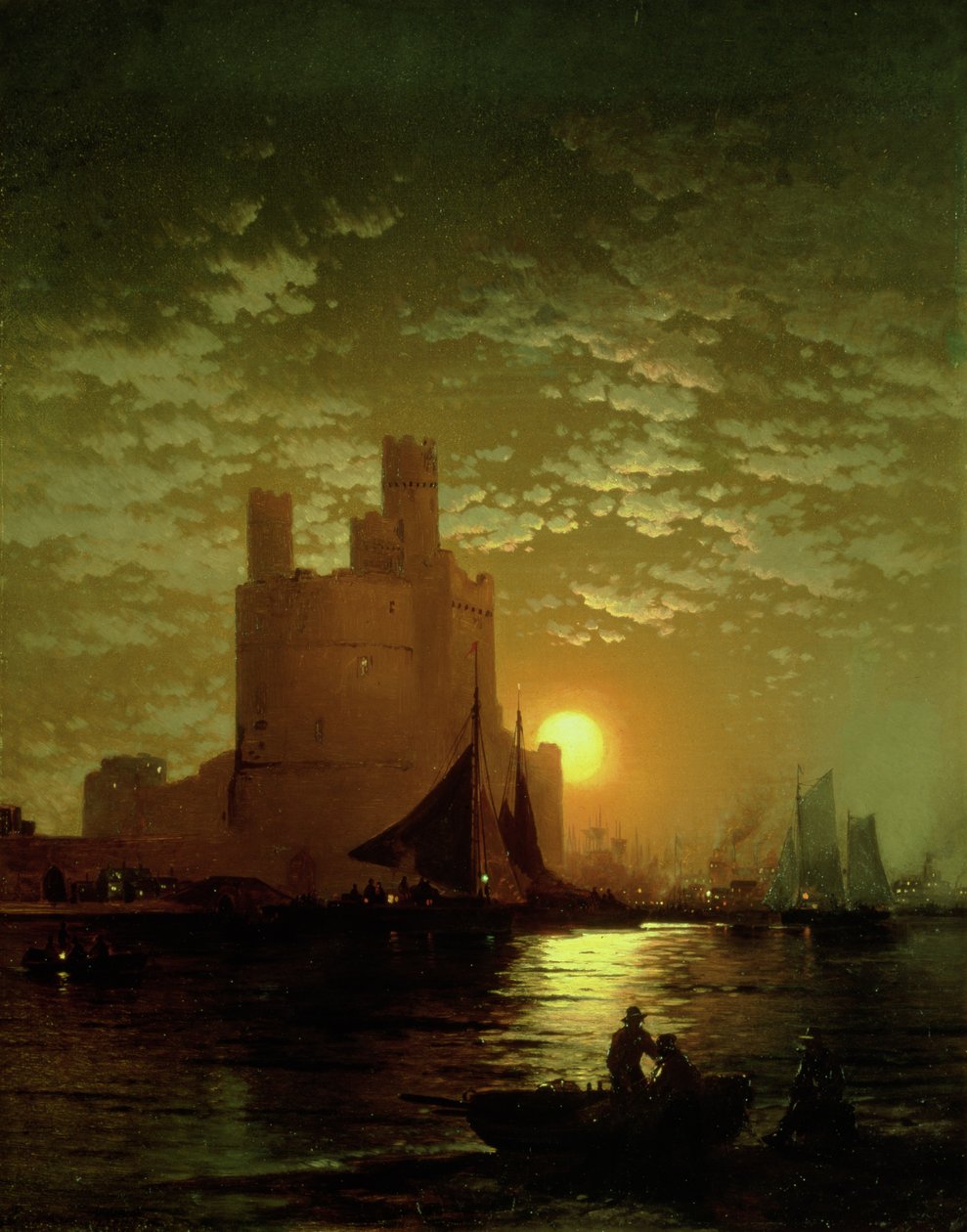 Holdfényes jelenet alkotó: Edward Moran