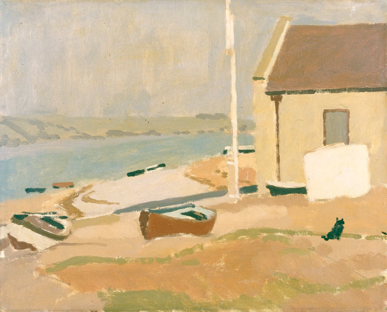 „Mentőcsónakház, Ferryside”, 1923-1943 alkotó: Edward Morland Lewis