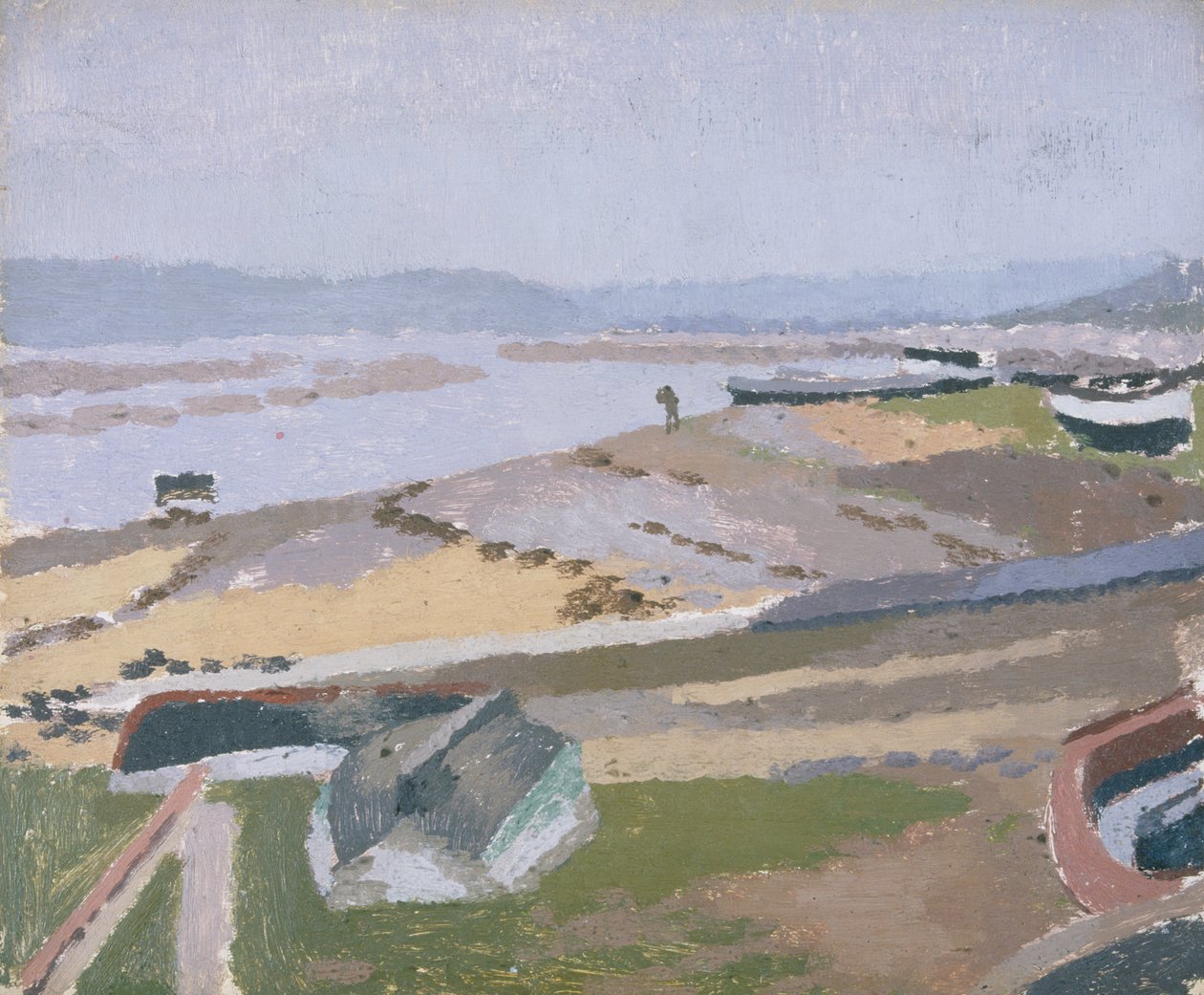 Towy Estuary, Ferryside (olaj, tábla) alkotó: Edward Morland Lewis