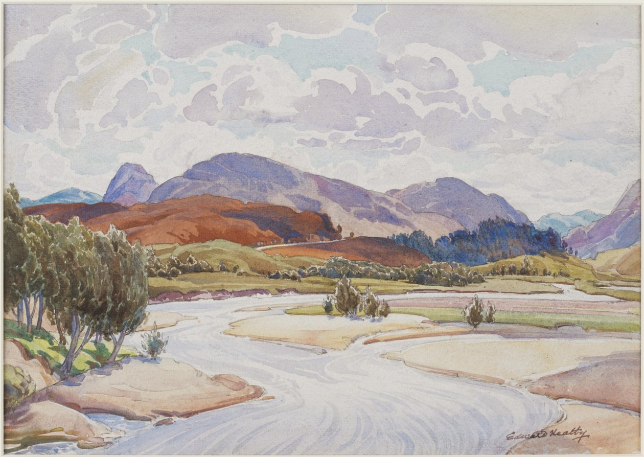 On the Spey (ceruza és akvarell papíron) alkotó: Edward Mossforth Neatby