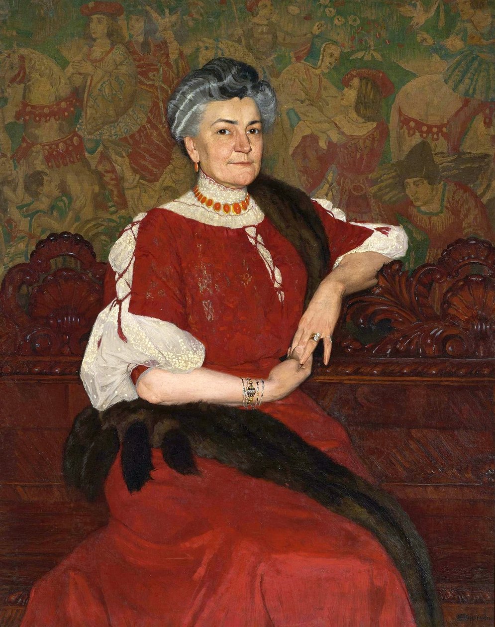 Herse asszony portréja alkotó: Edward Okun