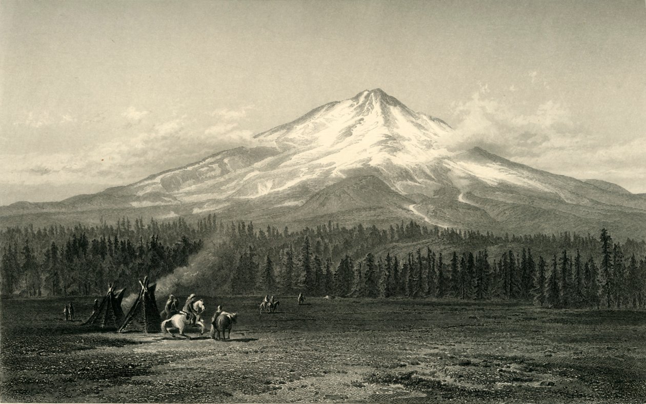 „Shasta-hegy”, 1872. alkotó: Edward Paxman Brandard