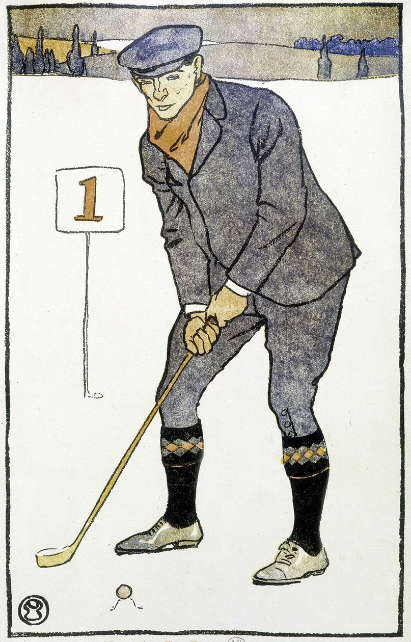 Naptár: "" Golf Calendar" - Edward Penfield alkotó: Edward Penfield