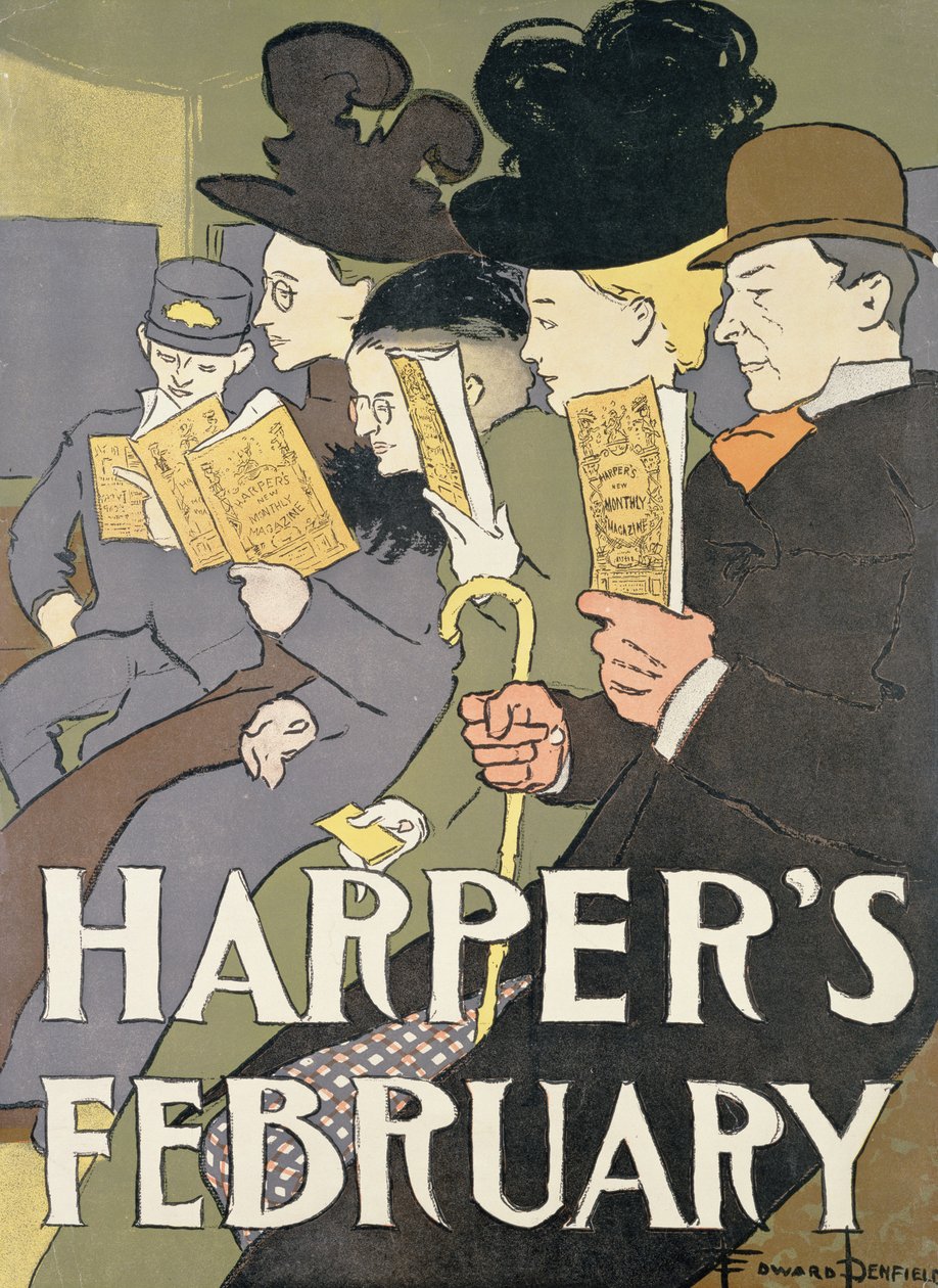 Harper februárja, 1897 alkotó: Edward Penfield
