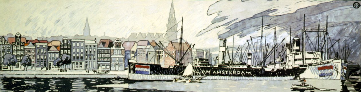 Hollandia és hajói alkotó: Edward Penfield