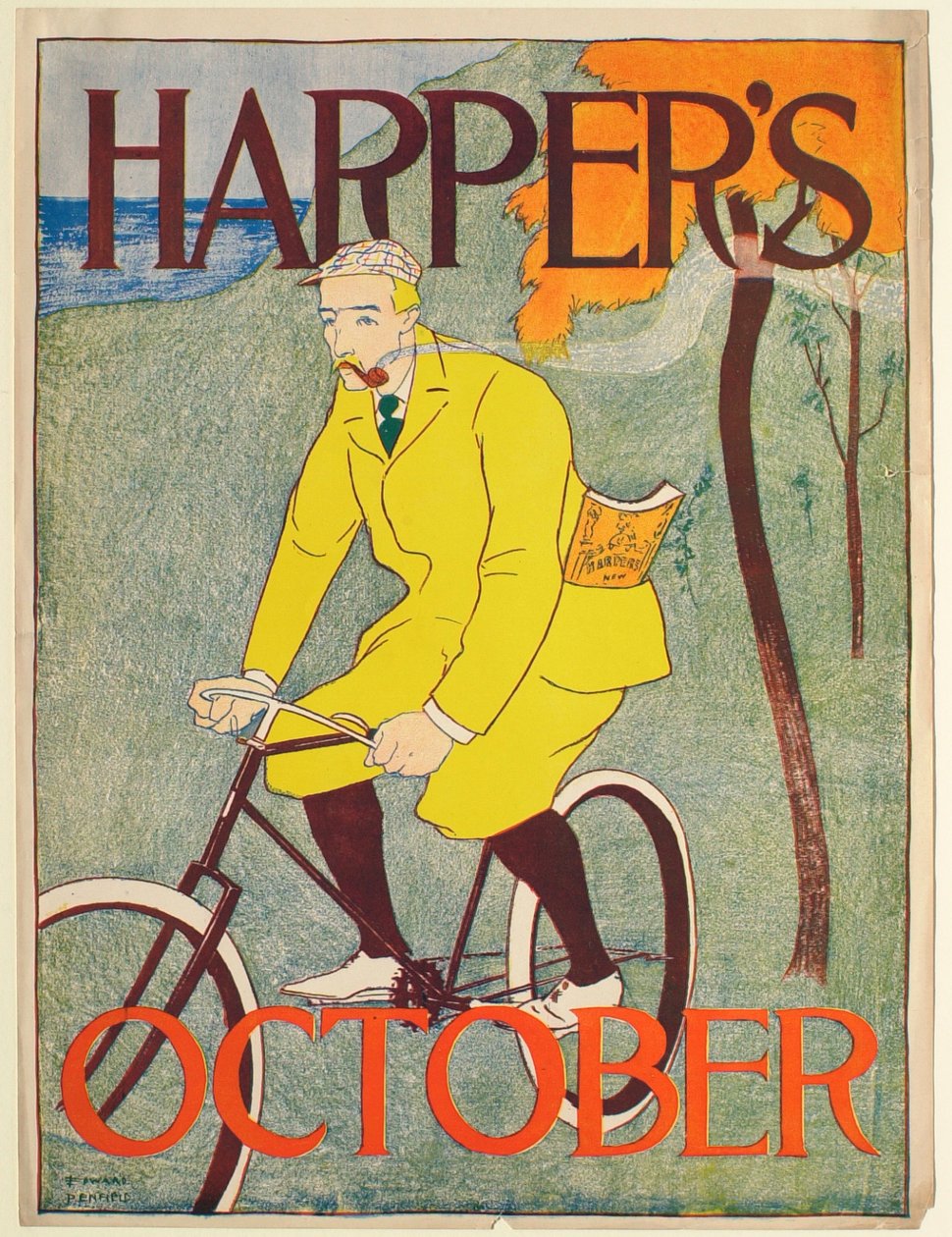 Sárga öltönyös férfi kerékpáron, Harper