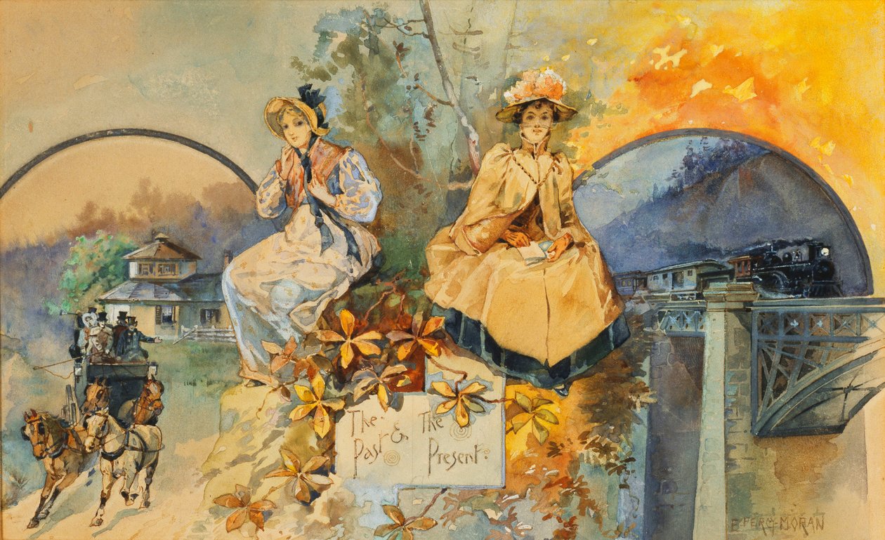 A múlt és a jelen, alkotó: Edward Percy Moran