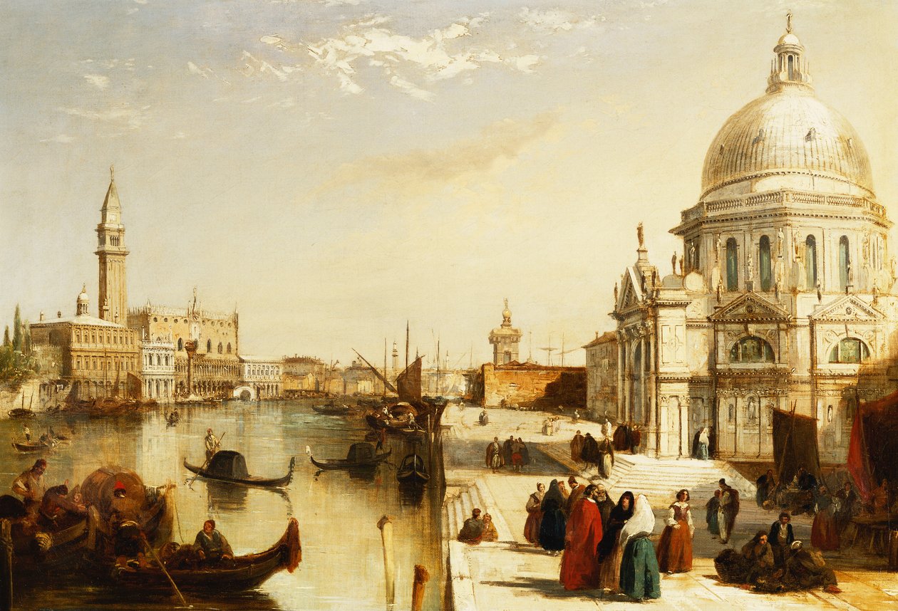 A Canal Grande a Santa Maria della Salute-val, Velence alkotó: Edward Pritchett