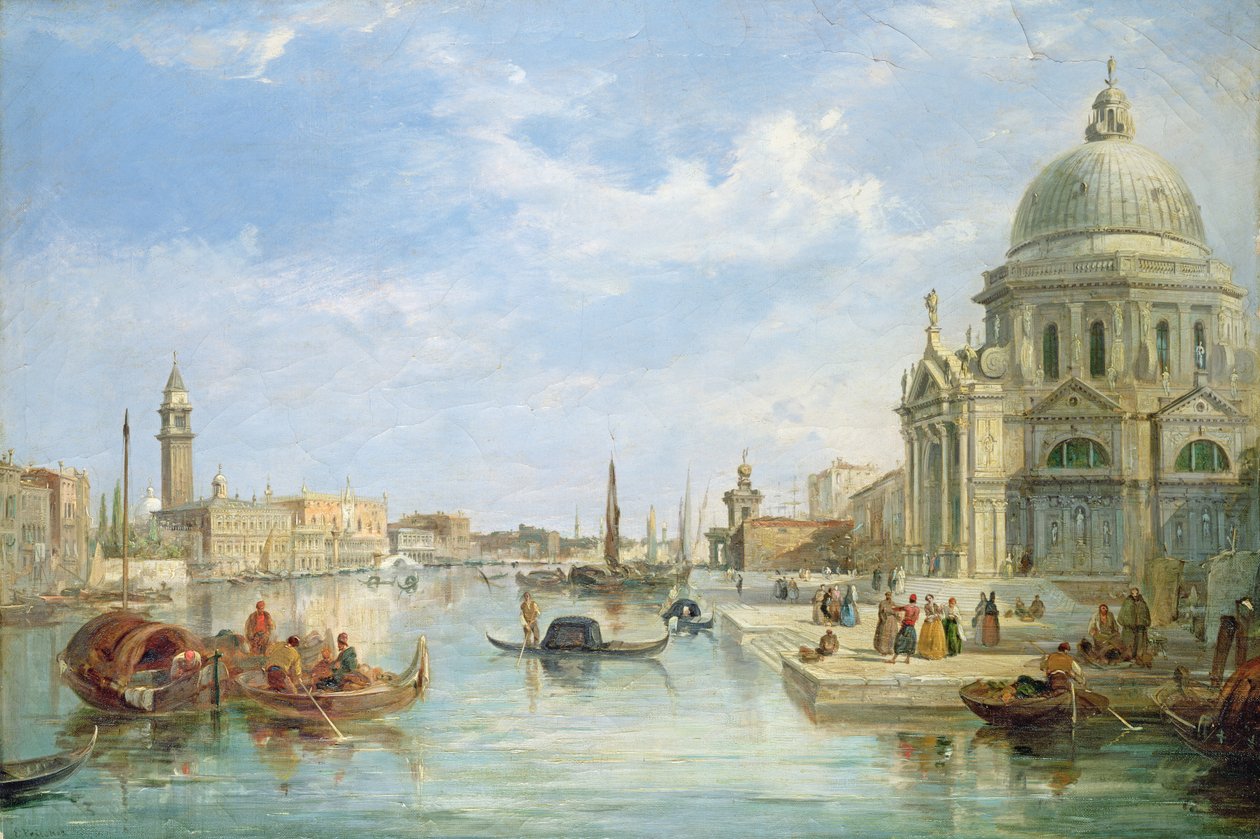 A Canal Grande torkolata, Velence, a Santa Maria della Salute-val alkotó: Edward Pritchett
