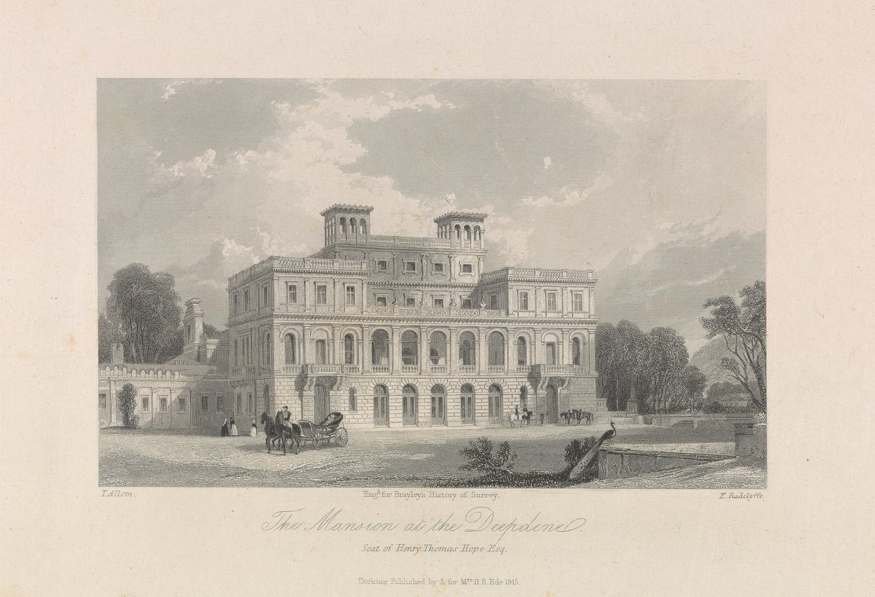 A kastély a Deepdene-ben. Henry Thomas Hope székhelye, Esq. alkotó: Edward Radclyffe
