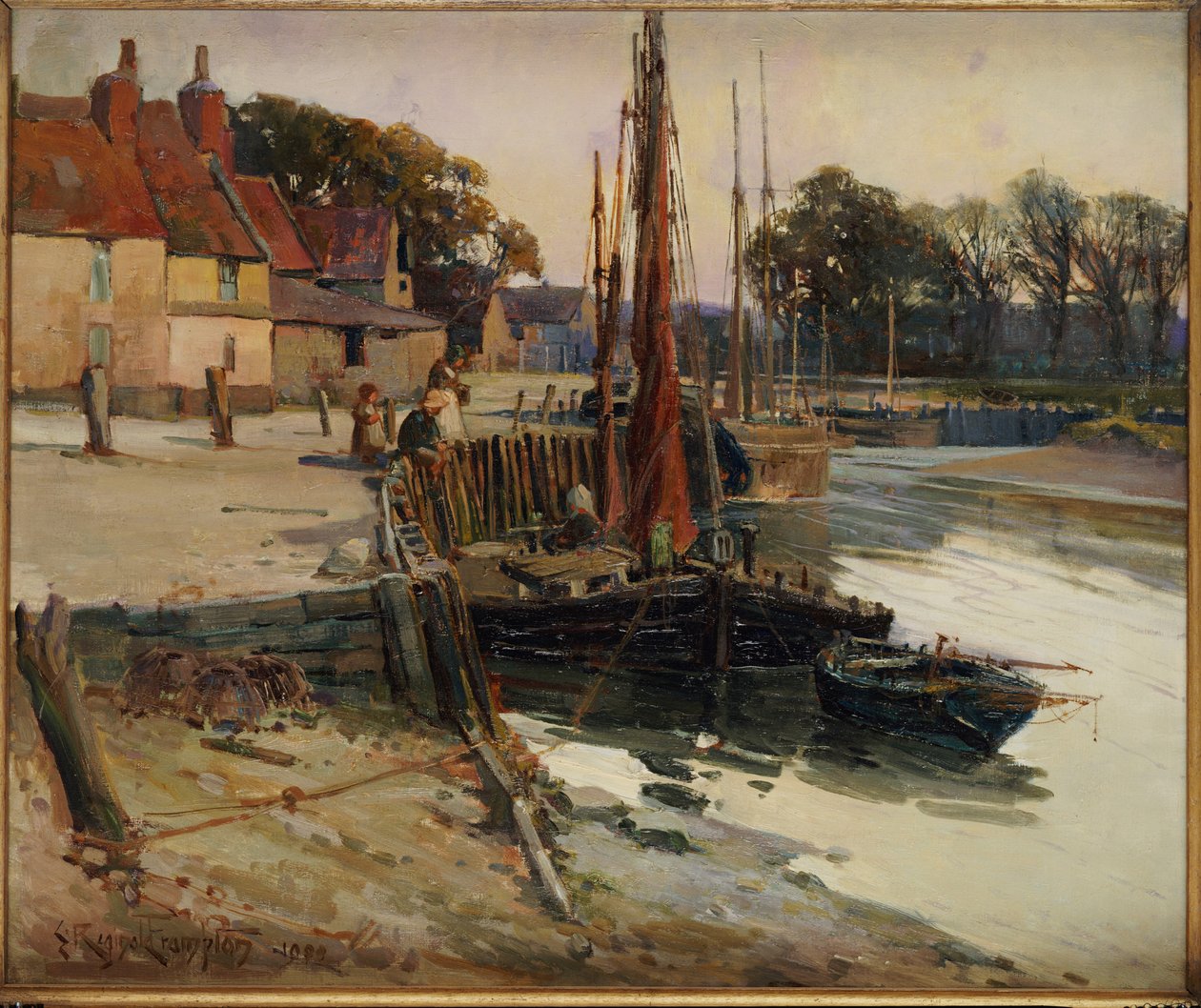 Egy cornwalli halászfalu, 1900 alkotó: Edward Reginald Frampton
