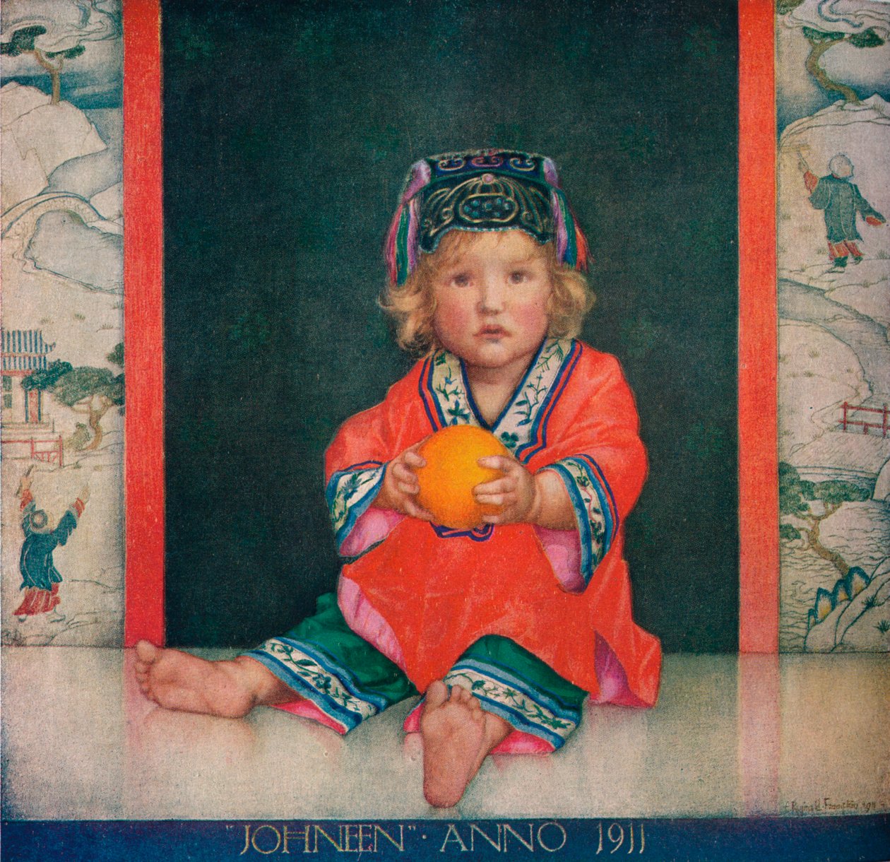 Johneen, John Noble úr és asszony fia, 1911, 1919 alkotó: Edward Reginald Frampton