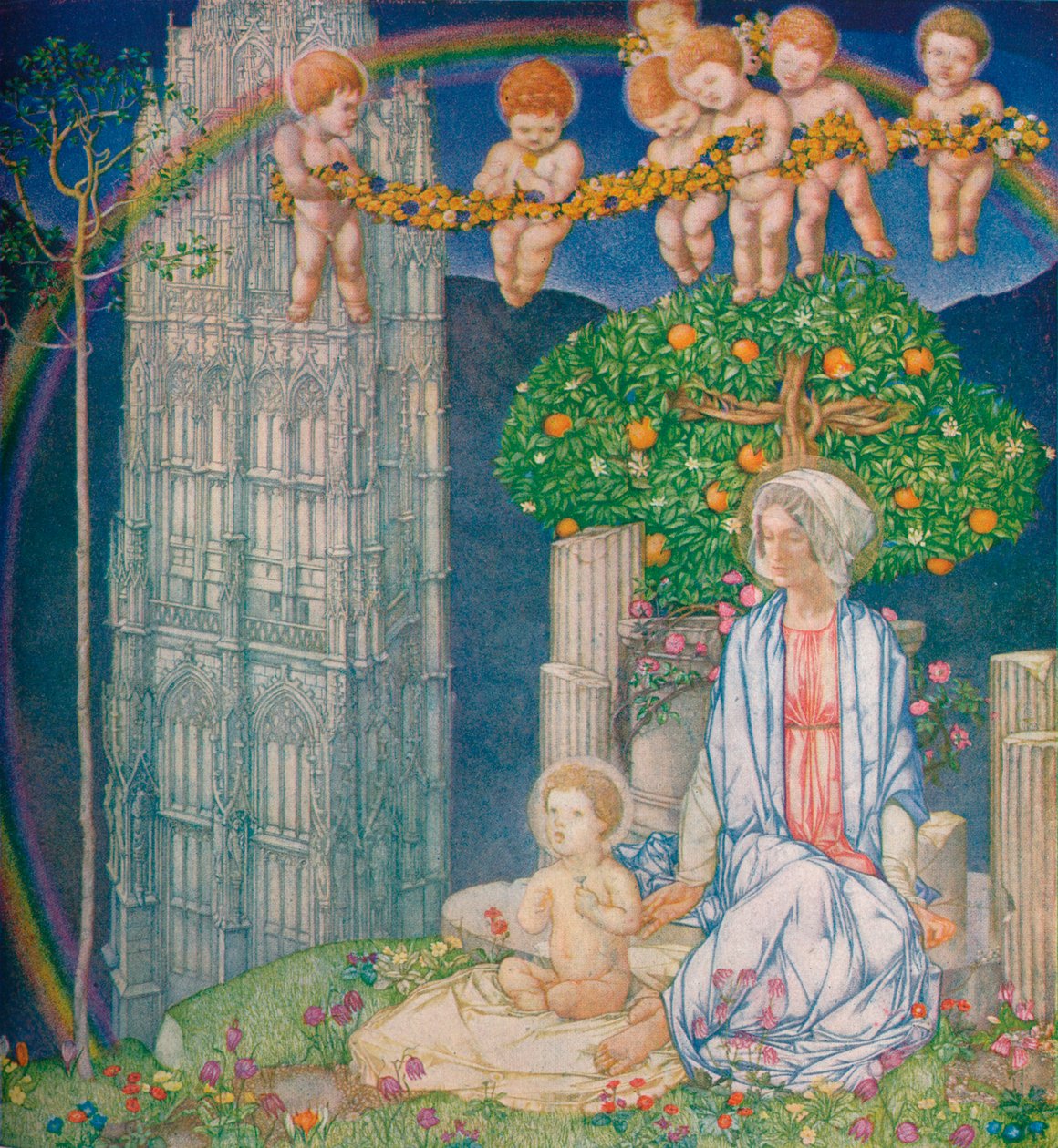 Ígéret Szűzanya, c1918, 1919 alkotó: Edward Reginald Frampton