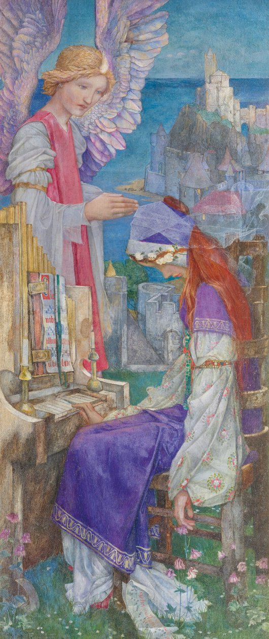 Szent Cecília (olaj, vászon) alkotó: Edward Reginald Frampton