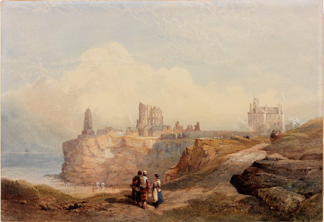 Tynemouth Priory (testszín és akvarell papíron) alkotó: Edward Richardson