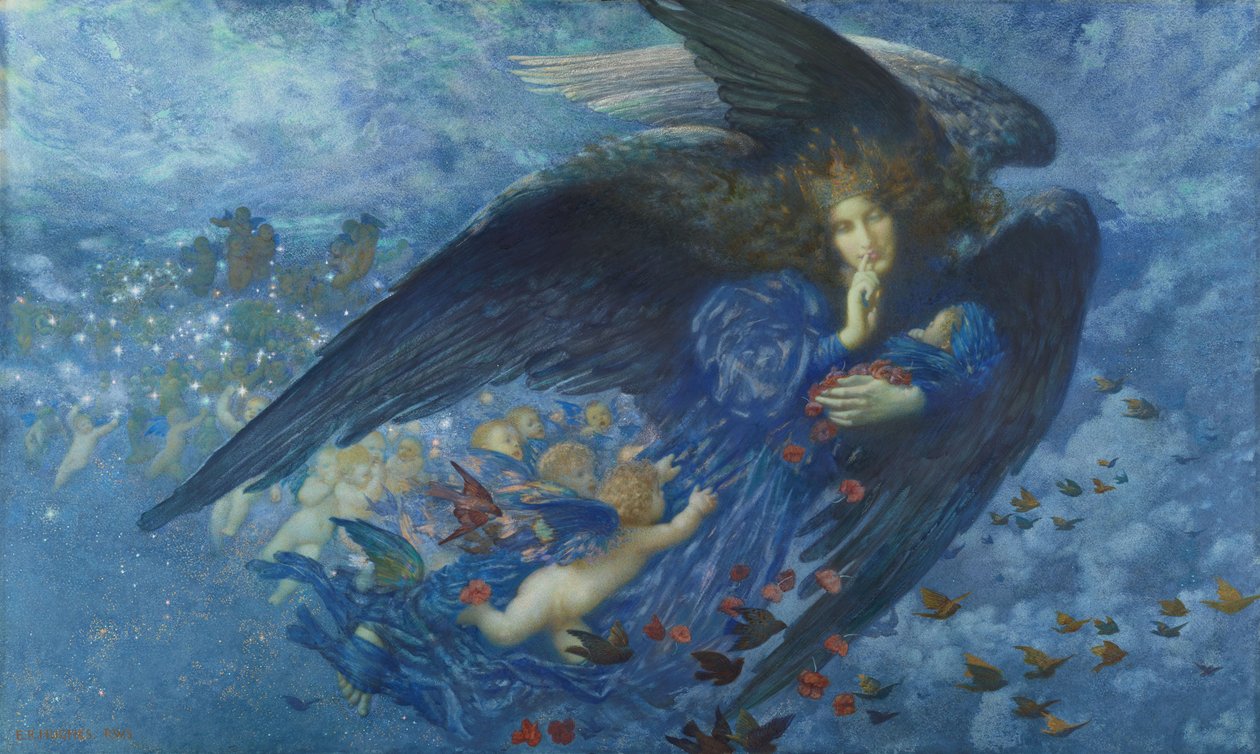 Éjszaka a csillagok vonatával, 1912 alkotó: Edward Robert Hughes