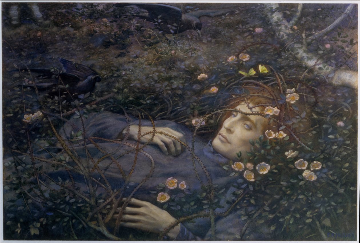 – Ó, mi van az üregben? (akvarell papíron) alkotó: Edward Robert Hughes